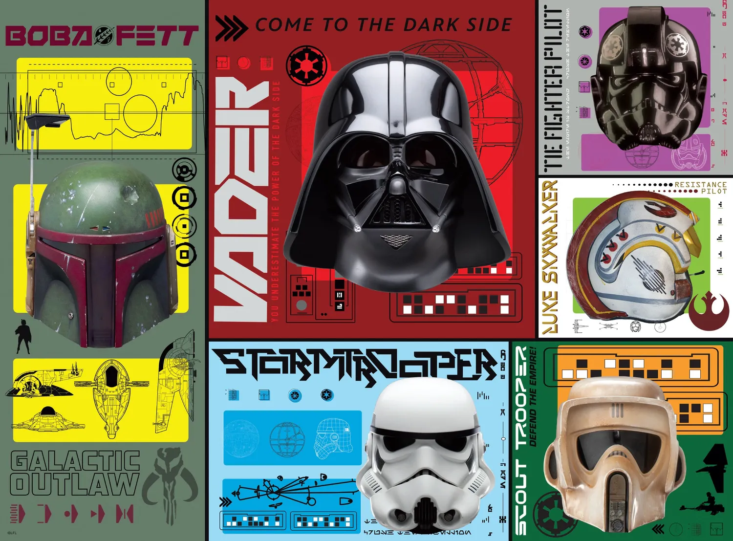 Buffalo Games Star Wars Helmets puslespil 1000 brikker Sapphire