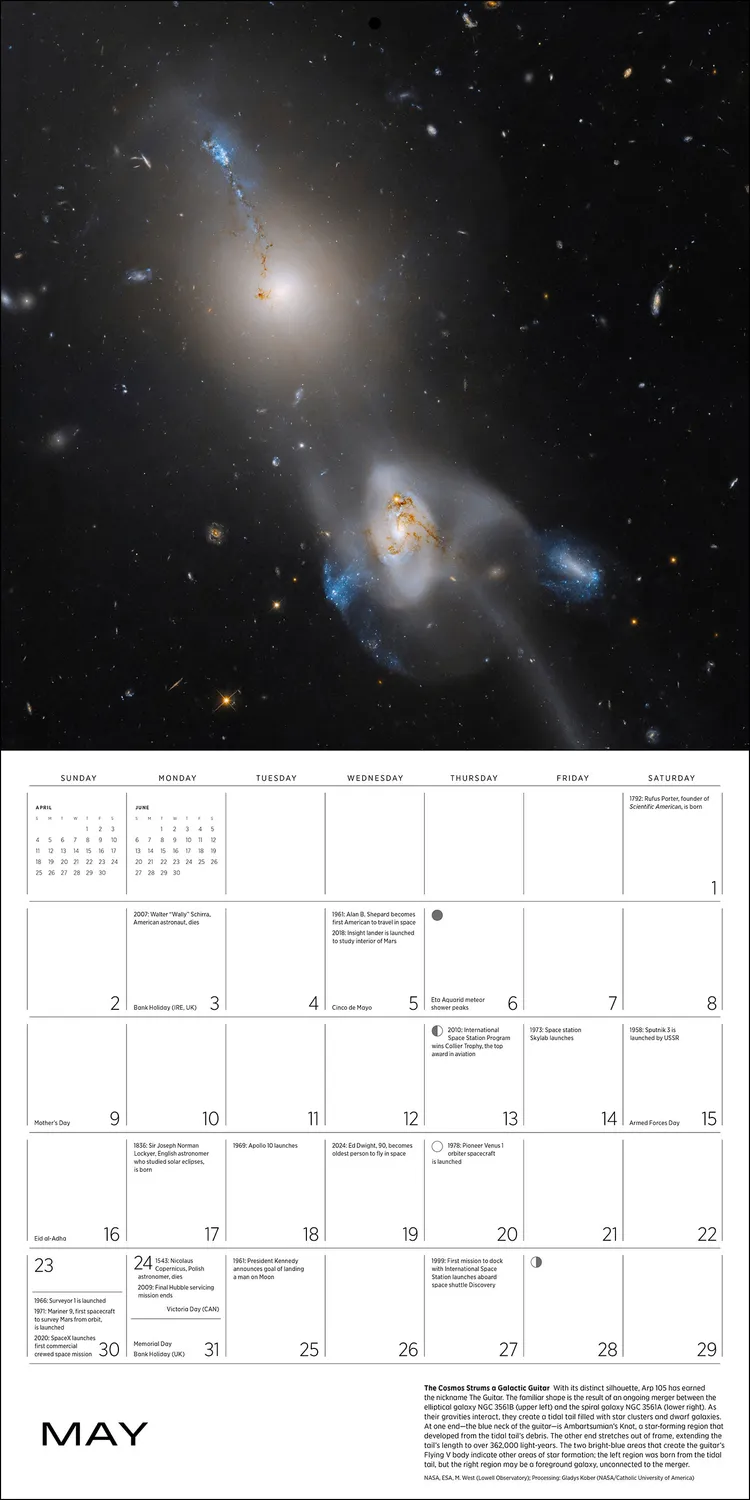 Pomegranate Space Views Hubble James Webb 2027 vægkalender rum
