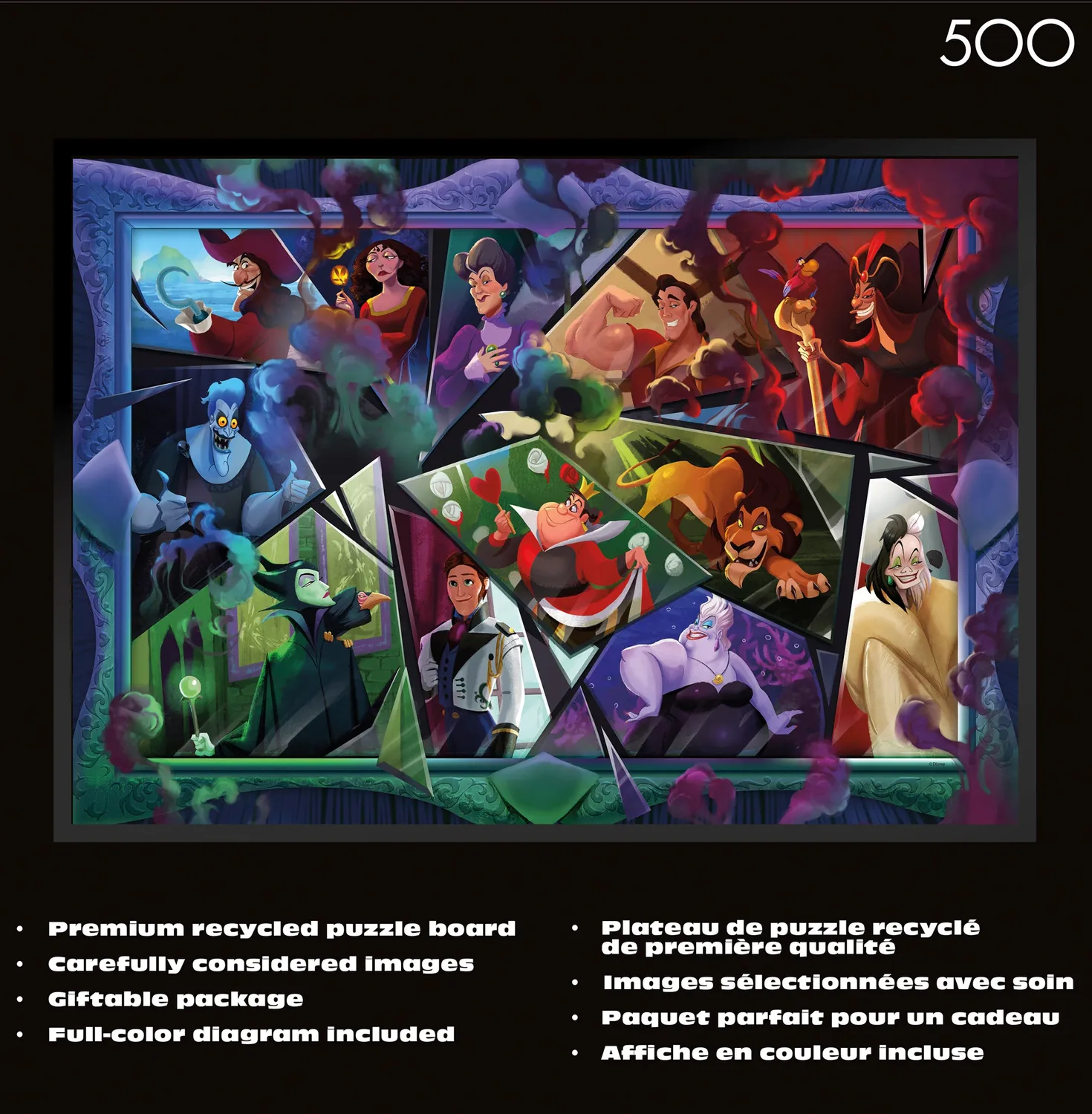 Ceaco Noir Select Disney Villains puslespil 500 brikker skurke
