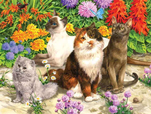 Buffalo Games Cats Cat Flora puslespil 750 brikker katte