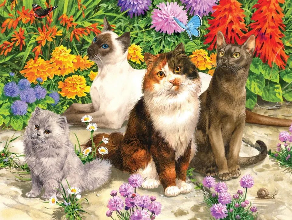 Buffalo Games Cats Cat Flora puslespil 750 brikker katte
