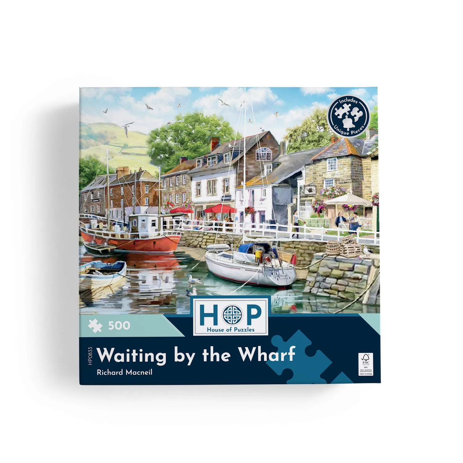 House of Puzzle Waiting by the Wharf puslespil 500 brikker havn