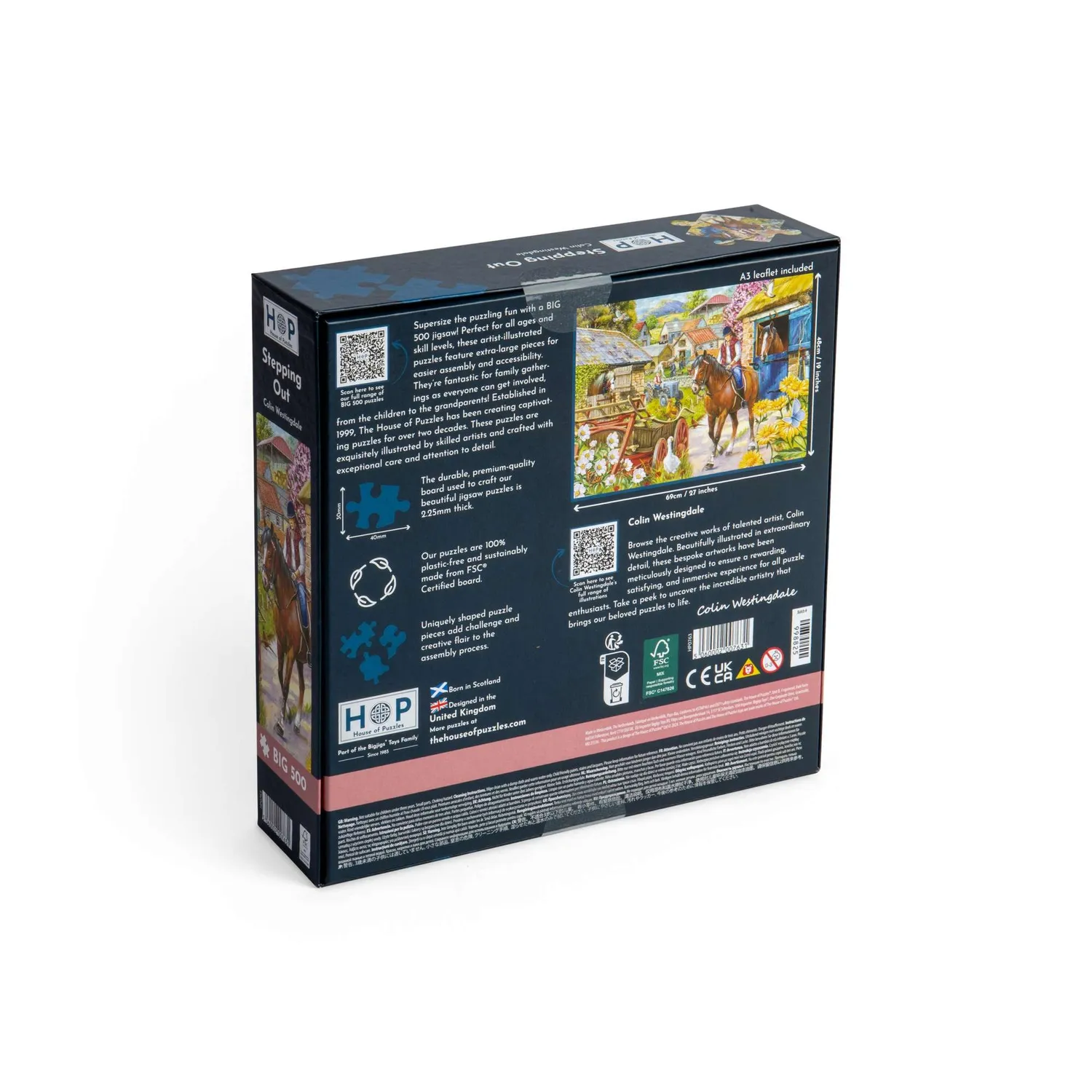 House of Puzzles Big 500 puslespil Stepping Out 500 brikker bondegård