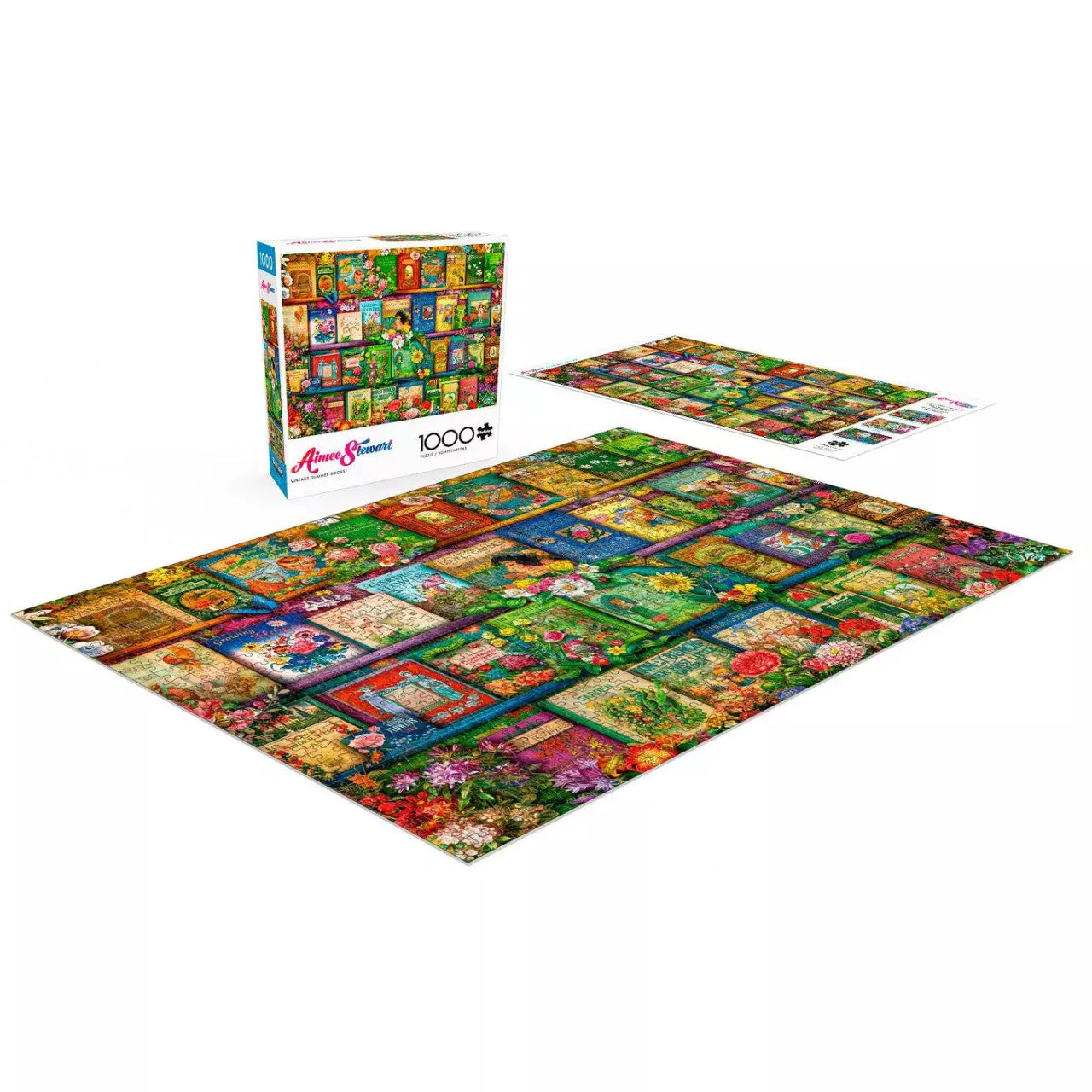 Buffalo Games Aimee Stewart Vintage Summer Books puslespil 1000 brikker bøger