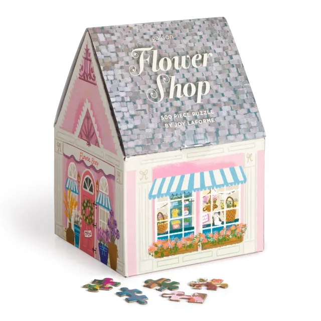Good Puzzle Co. Joy Laforme Flower Shop puslespil 500 brikker hus