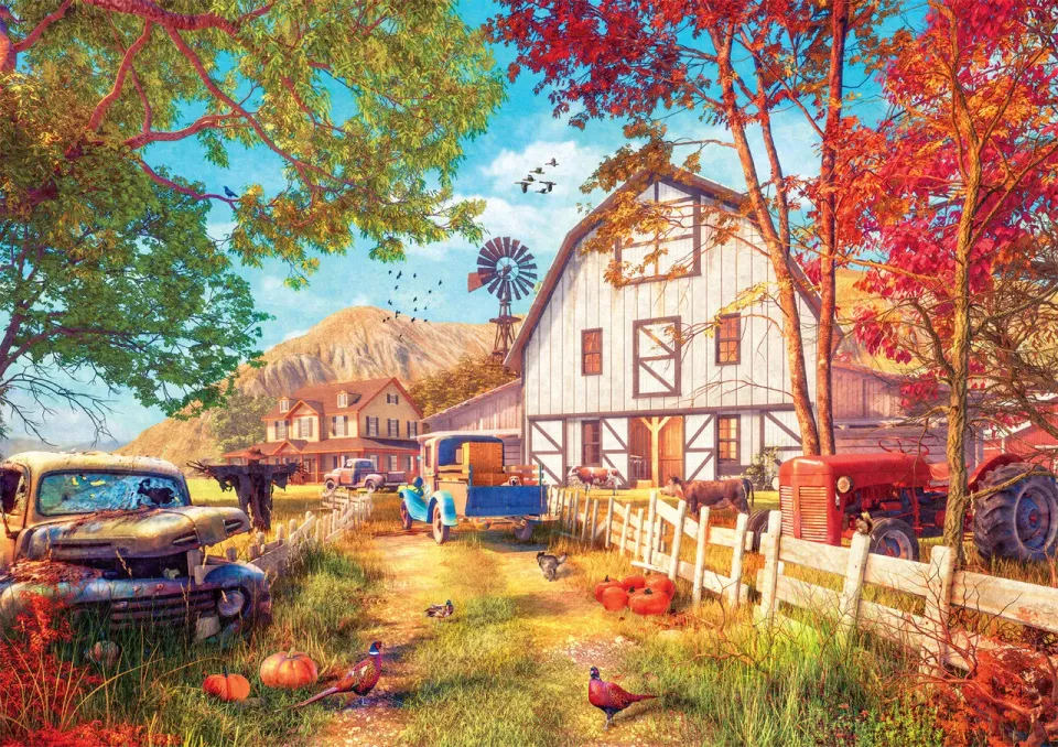 Buffalo Games Country Life Autumn Farmlands puslespil 500 brikker efterår