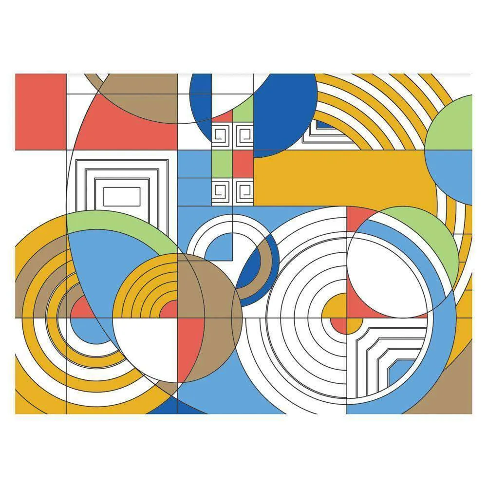 Frank Lloyd Wright kortæske 16 kort geometri guldfolie