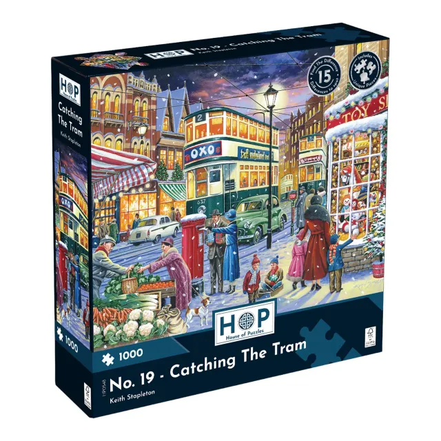 House of Puzzle No.19 Catching The Tram puslespil 1000 find
