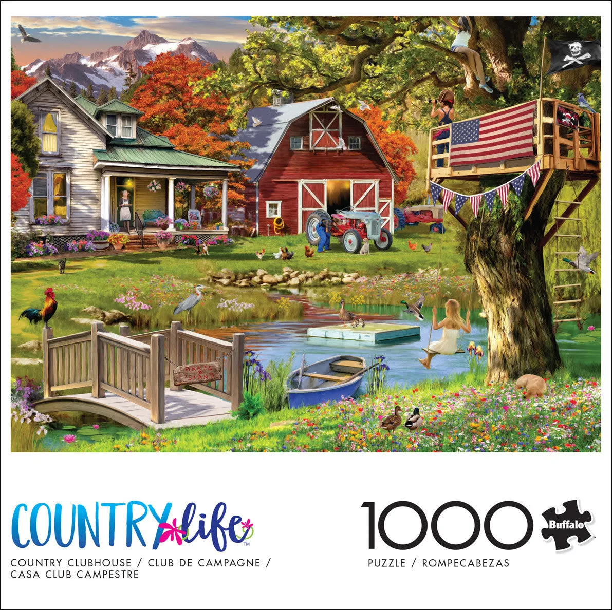 Buffalo Games Country Life Country Clubhouse puslespil 1000 brikker