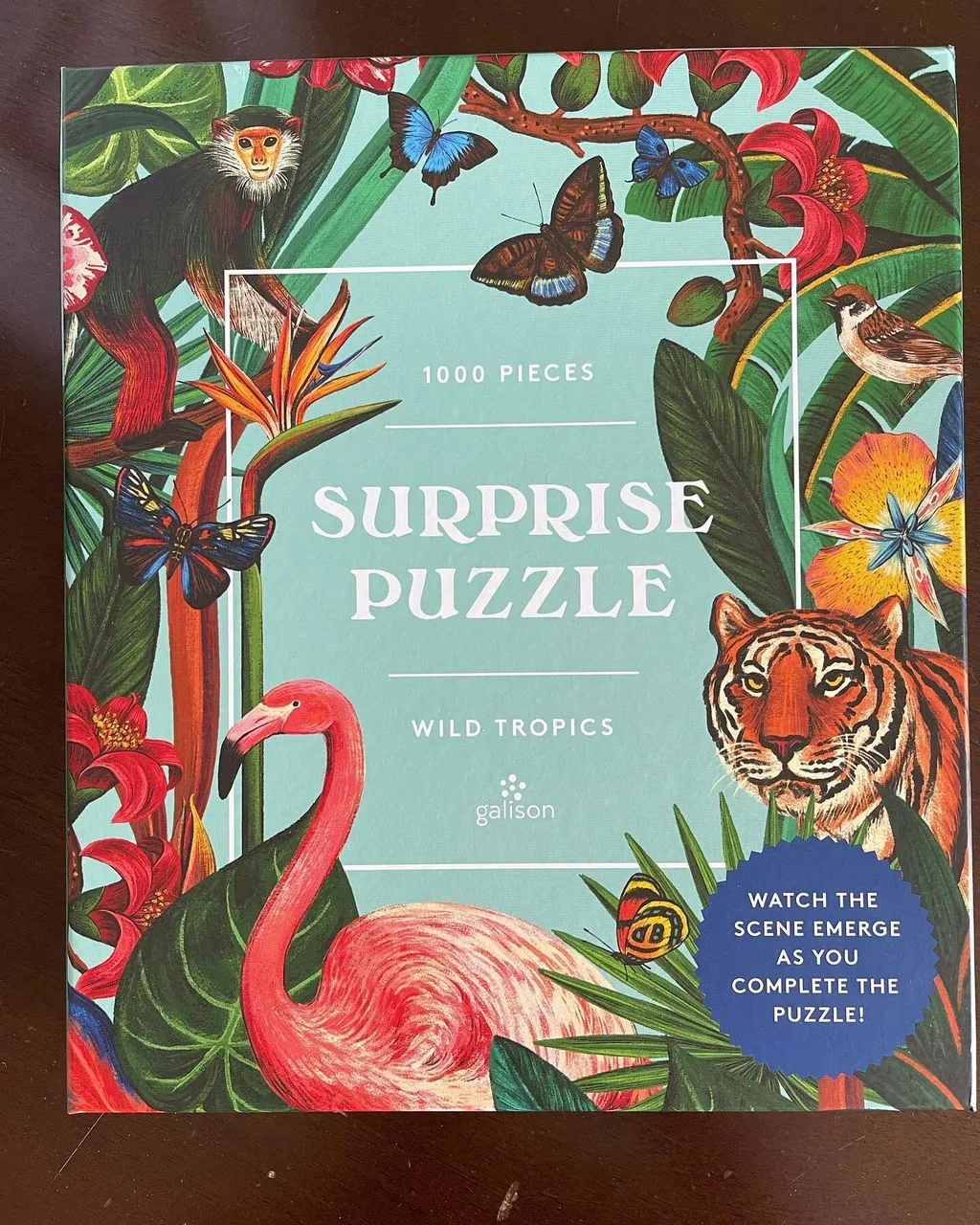 Galison Wild Tropics surprise puslespil 1000 brikker jungle