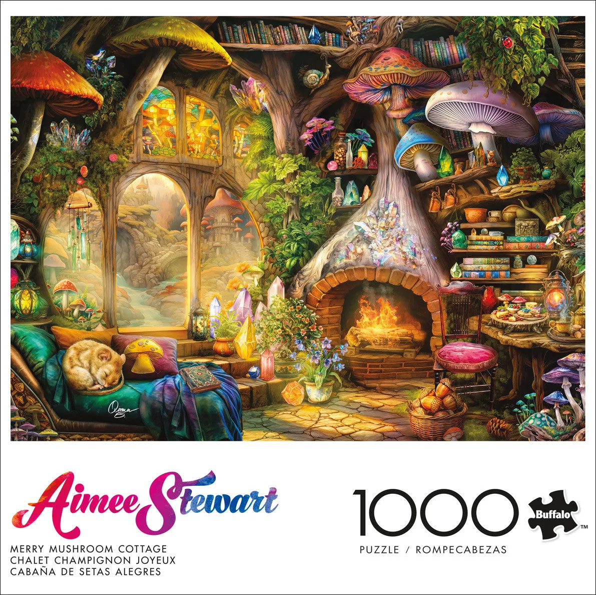 Buffalo Games Aimee Stewart Merry Mushroom puslespil 1000 brikker
