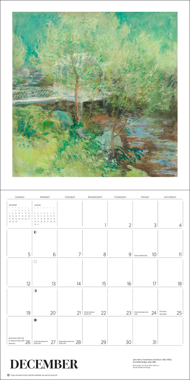 Pomegranate Gardens of the Impressionists vægkalender 2027