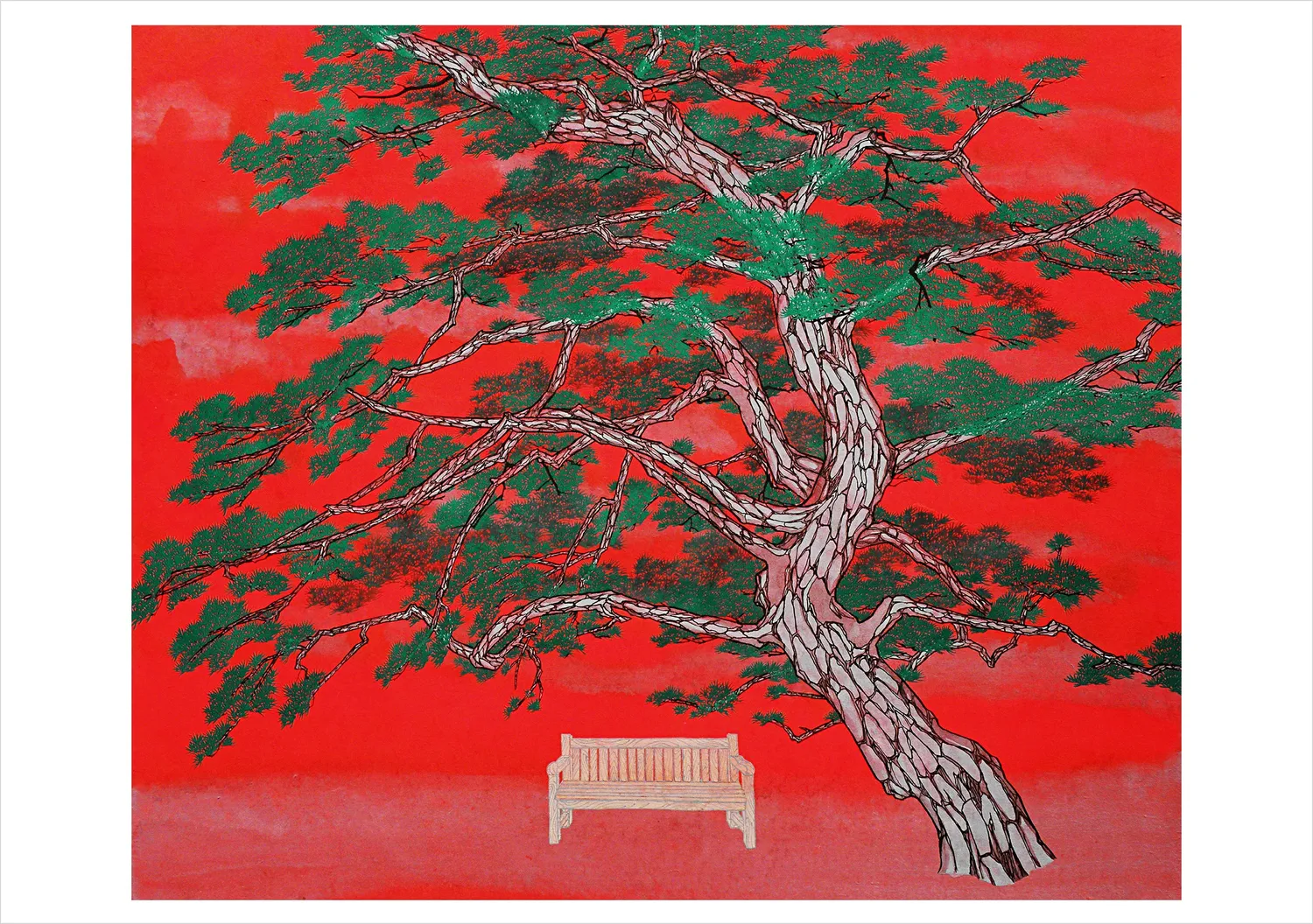 Pomegranate Kyung-Hwa Yu Sacred Grove kortæske landskab