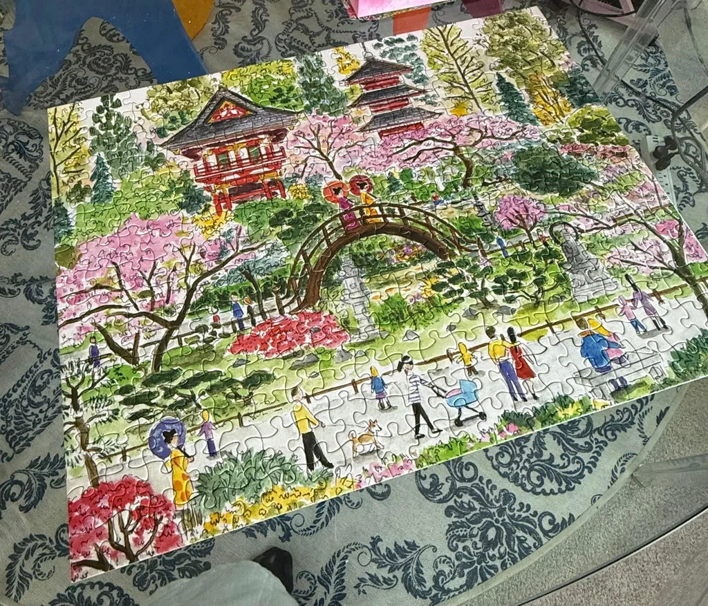 Galison Storrings Japanese Tea Garden puslespil 300 brikker have