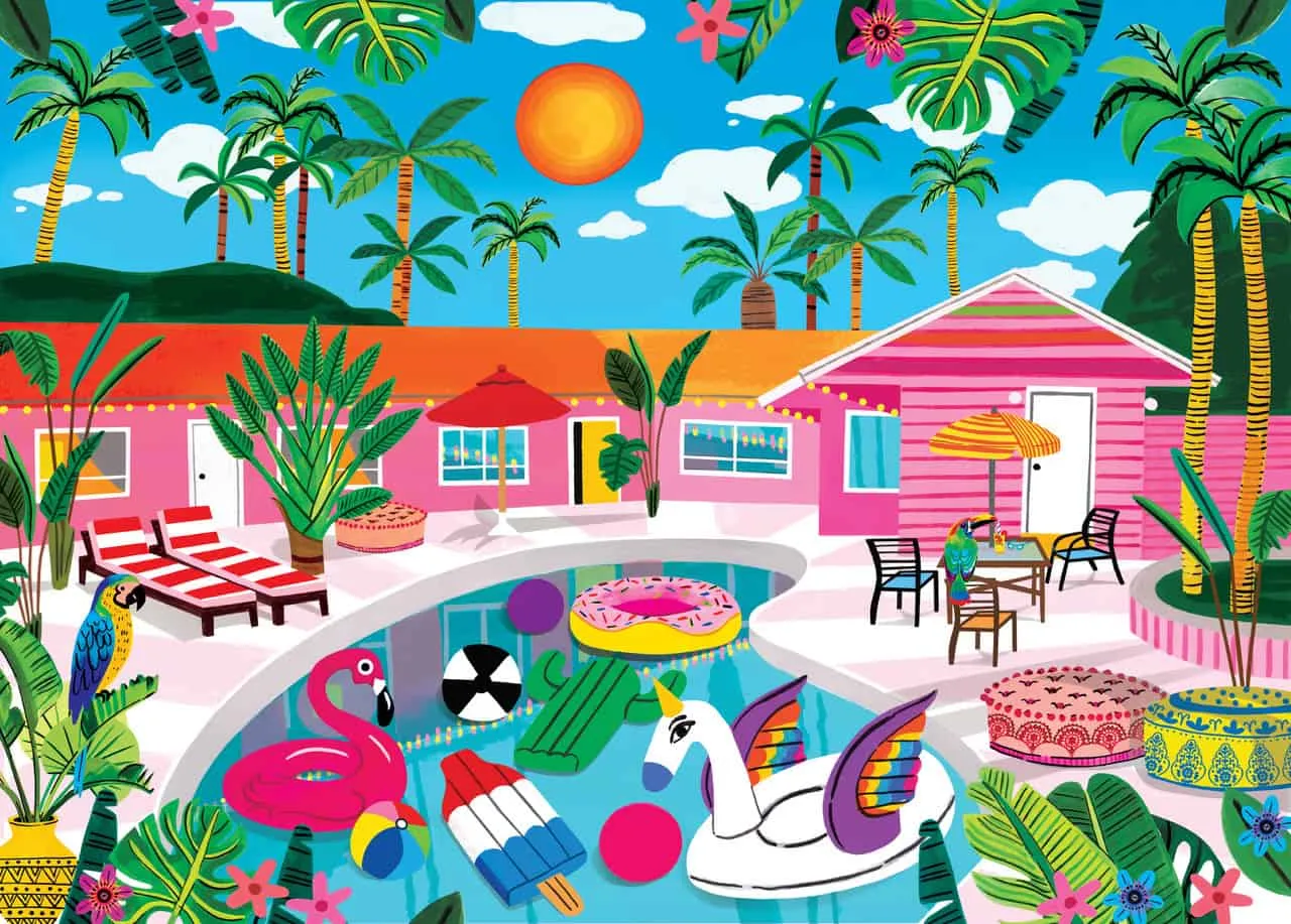 Elena Essex Poolside puslespil 1000 brikker 70x50 cm