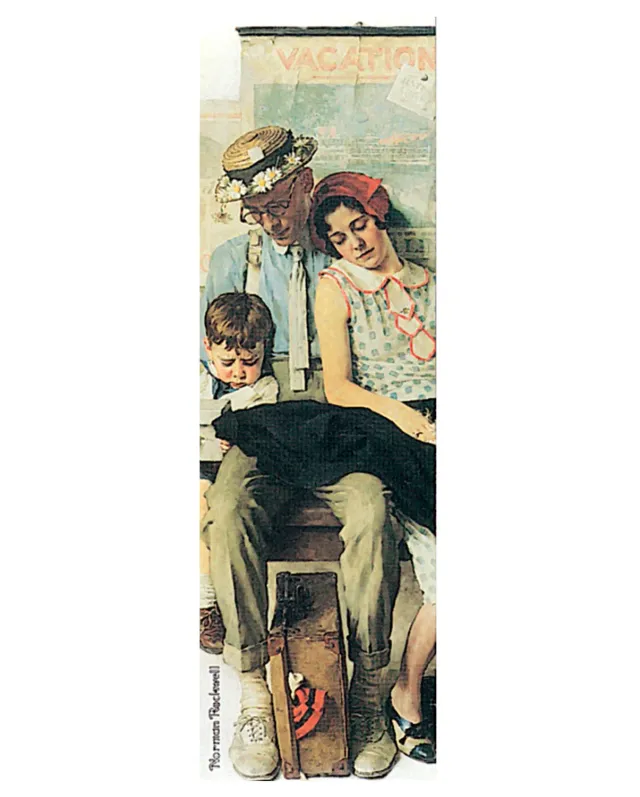Pomegranate Norman Rockwell Family Home bogmærke humor