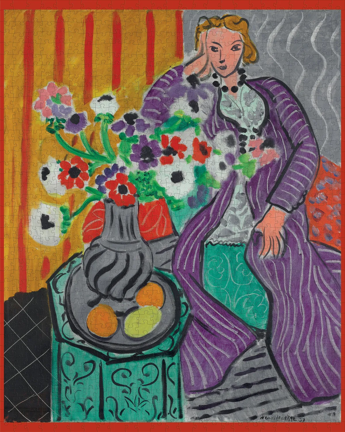 Pomegranate Matisse Purple Robe Anemones puslespil 1000 blomster
