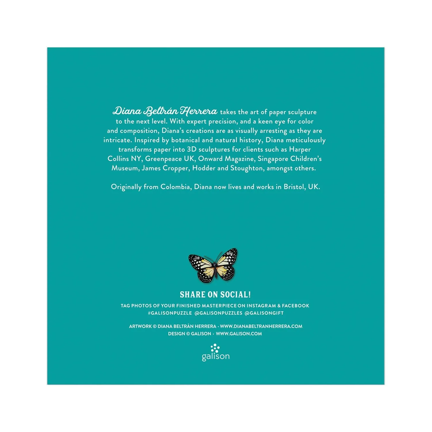Good Puzzle Co. Butterfly Botanica puslespil 500 brikker formbrikker