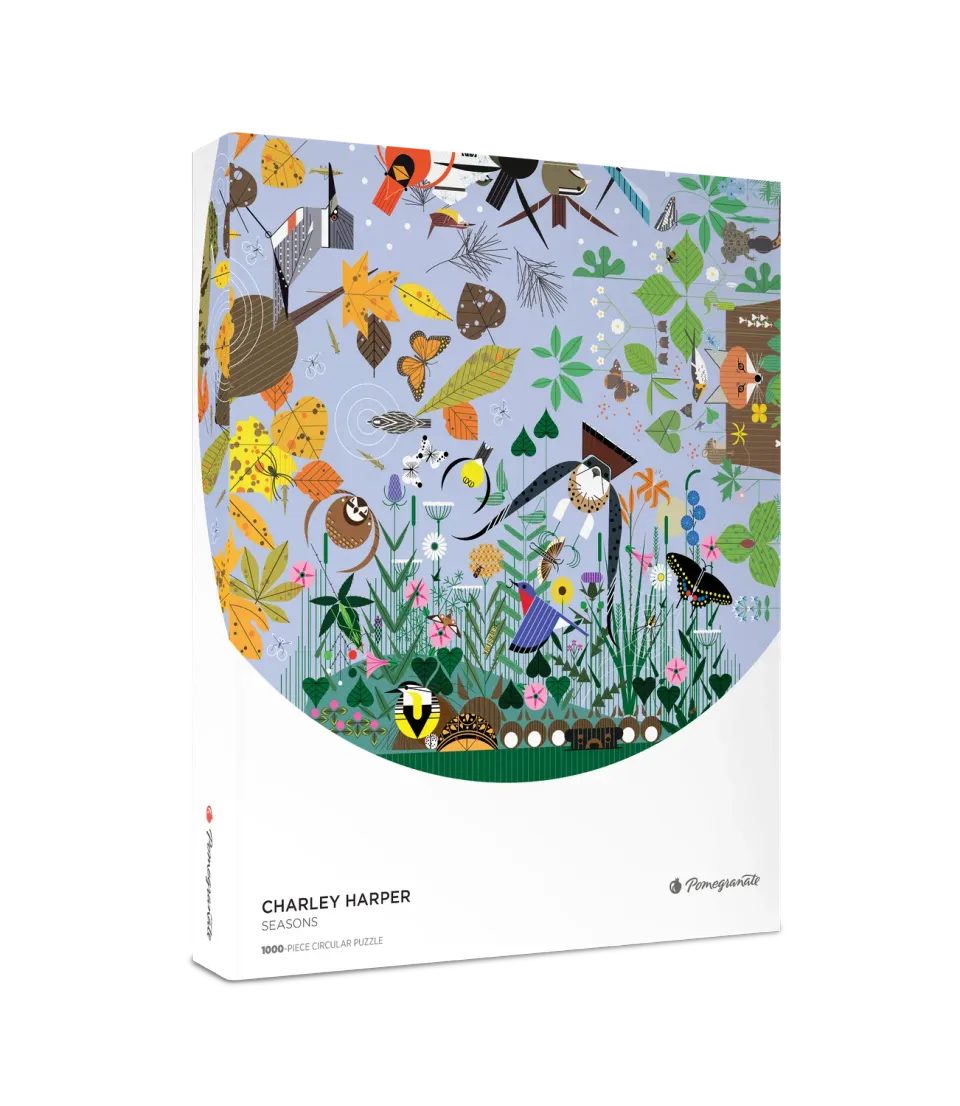 Pomegranate Charley Harper Seasons puslespil 1000 rund