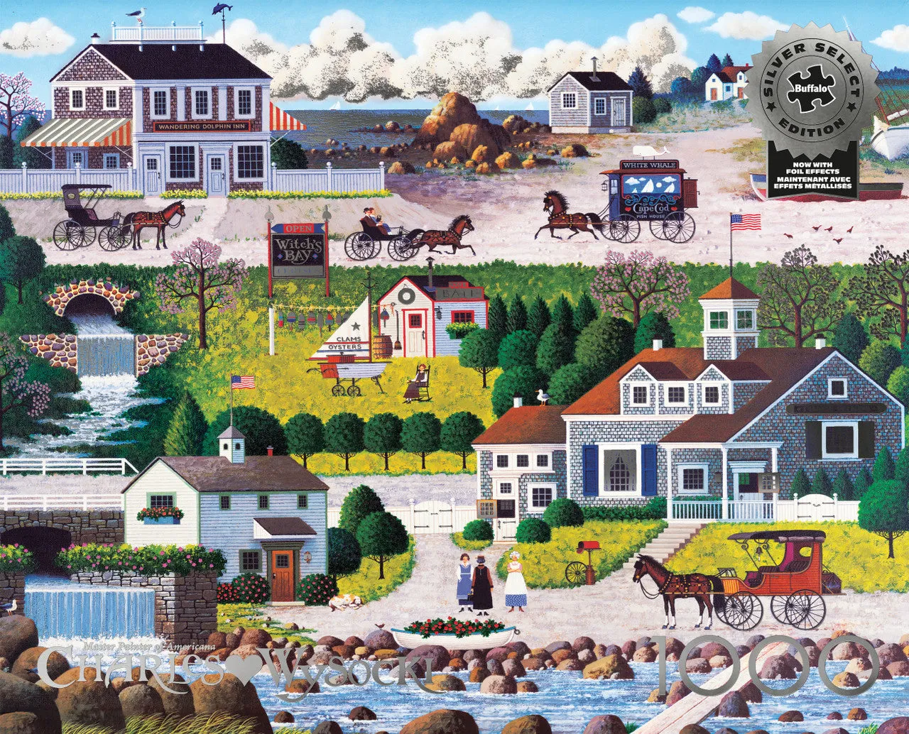 Buffalo Games Silver Select Cricket Hawk Harbor puslespil 1000 brikker kyst
