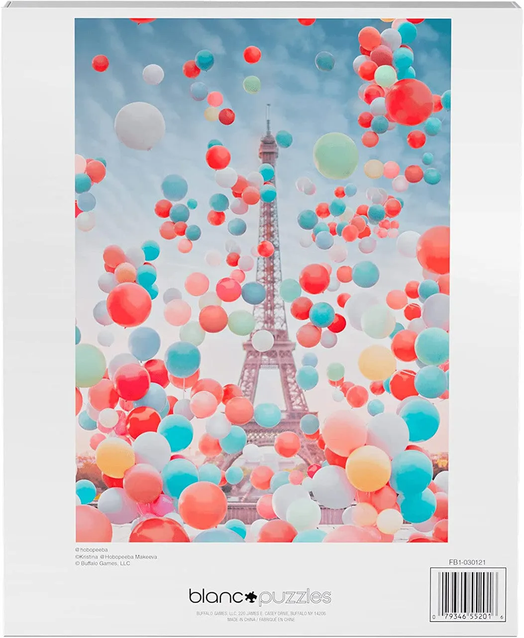 blanc Eiffel Tower Balloons puslespil 500 brikker