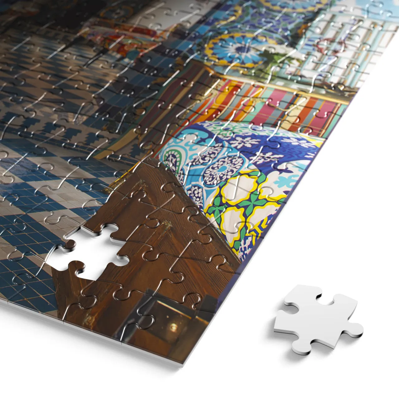 Blanc Moroccan Tiles puslespil 300 brikker flisemønster