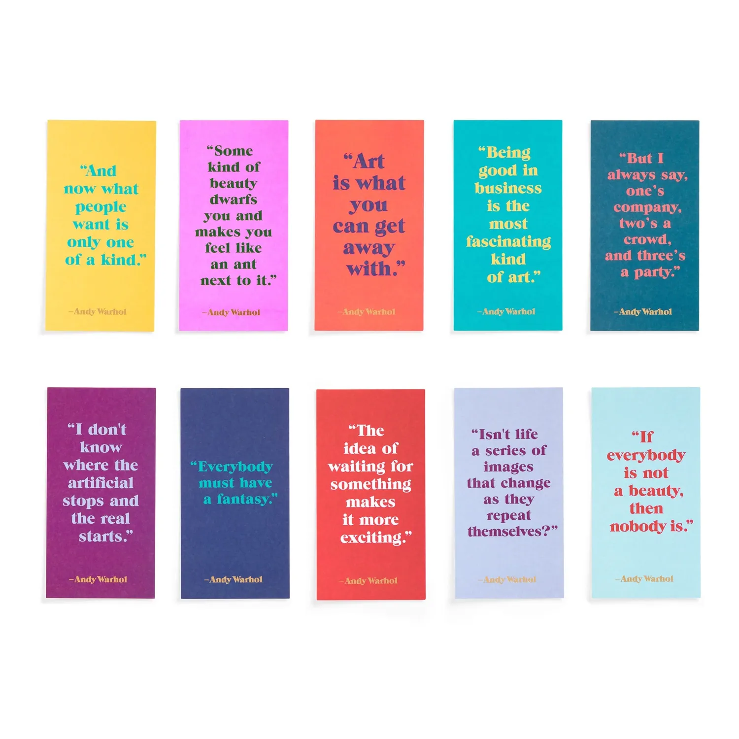 Galison Andy Warhol Philosophy brevkort 24 stk farver