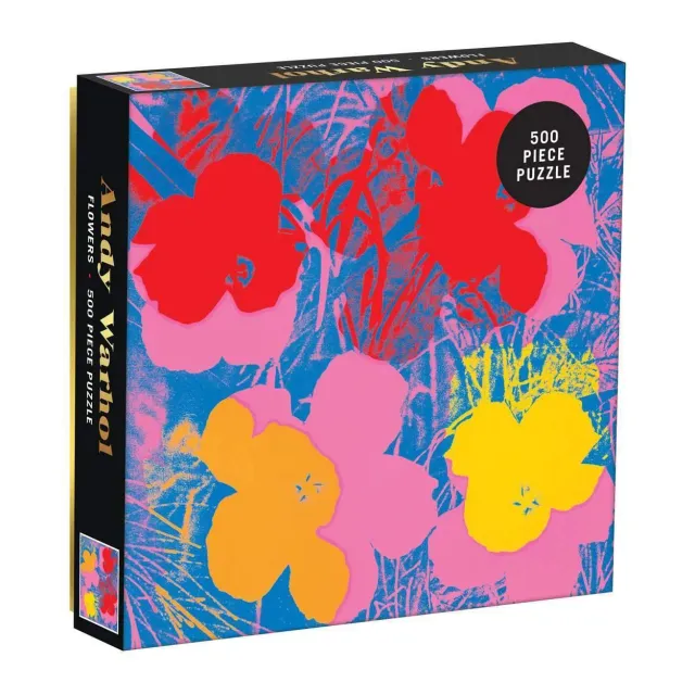 Galison Andy Warhol Flowers puslespil 500 brikker blomster