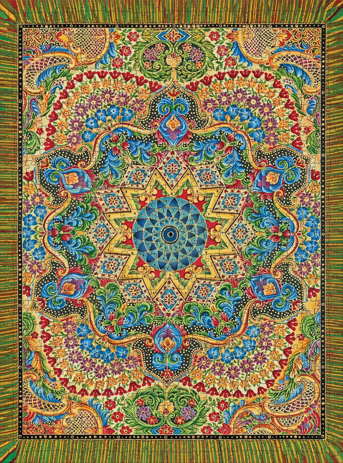 Pomegranate Tapestry Mandala puslespil 1000 brikker