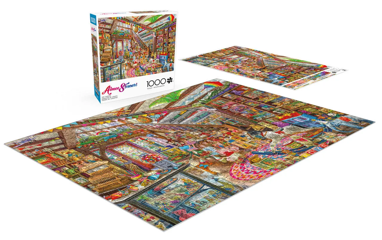 Buffalo Games Aimee Stewart Toy Shoppe puslespil 1000 brikker detaljemotiv