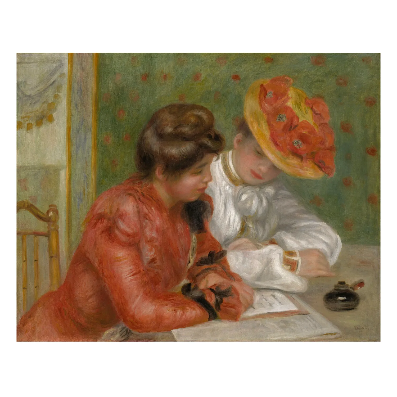 Pomegranate The Reading Woman vægkalender 2027 læsning