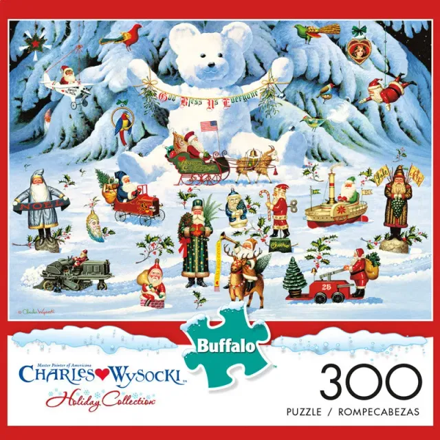 Buffalo Games Wysocki Jingle Bell Teddy julepuslespil 300