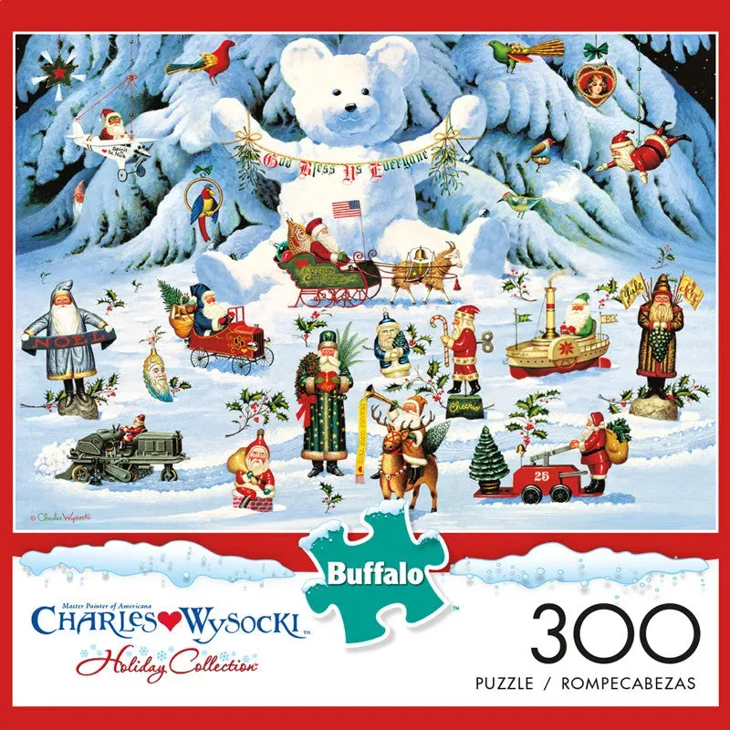 Buffalo Games Wysocki Jingle Bell Teddy julepuslespil 300