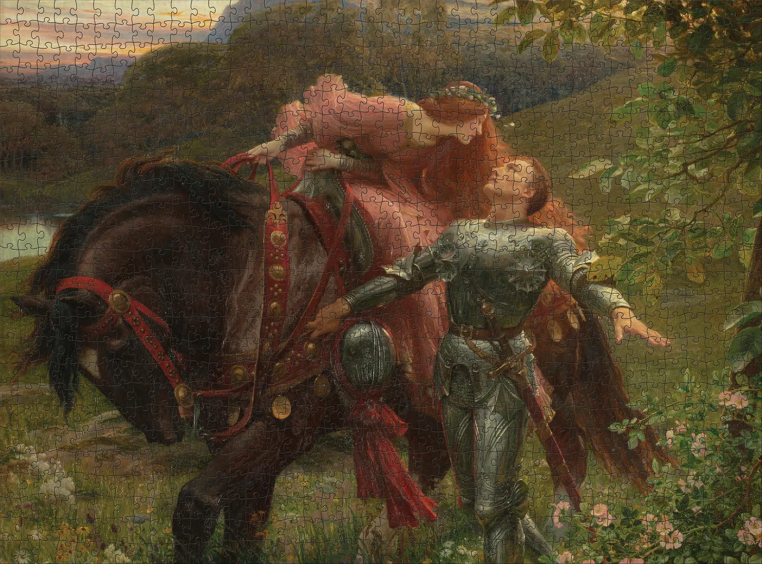 Pomegranate Frank Dicksee La Belle Dame sans Merci puslespil 1000