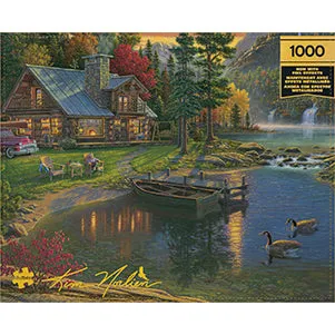 Buffalo Games Gold Mountain Paradise puslespil 1000 brikker bjerg