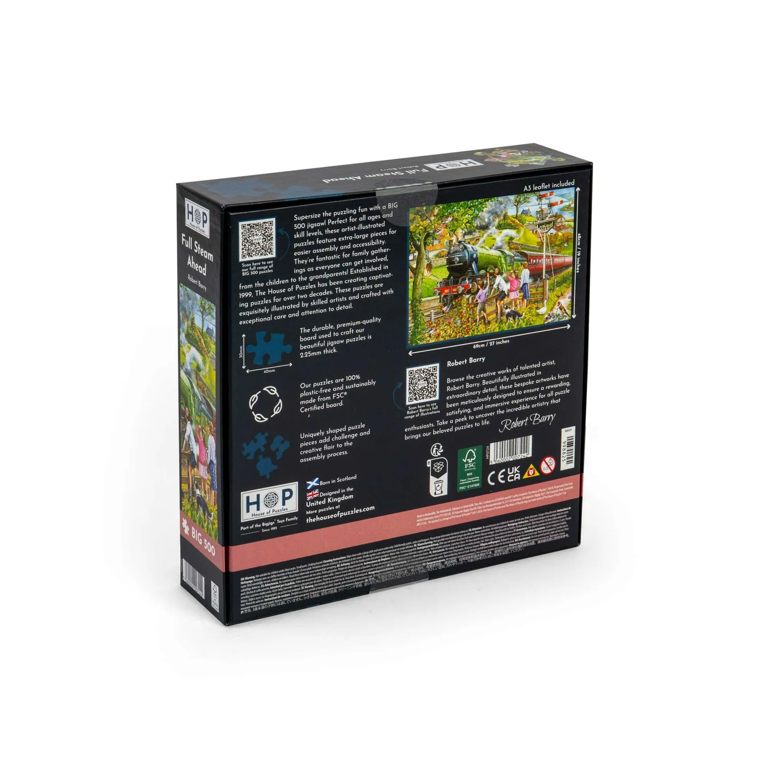 House of Puzzle BIG Full Steam Ahead puslespil 500 tog