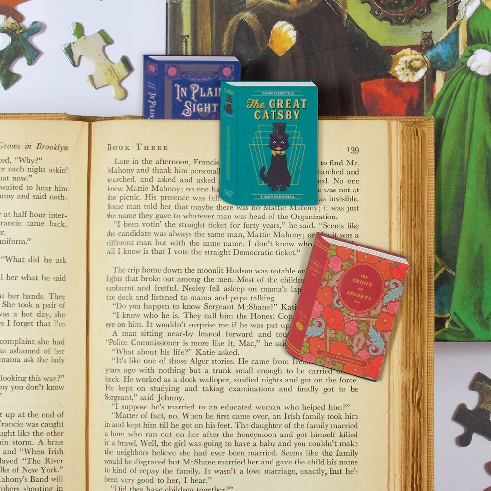 Good Puzzle Co. Vintage Books magnetbogmærker 3 stk bøger