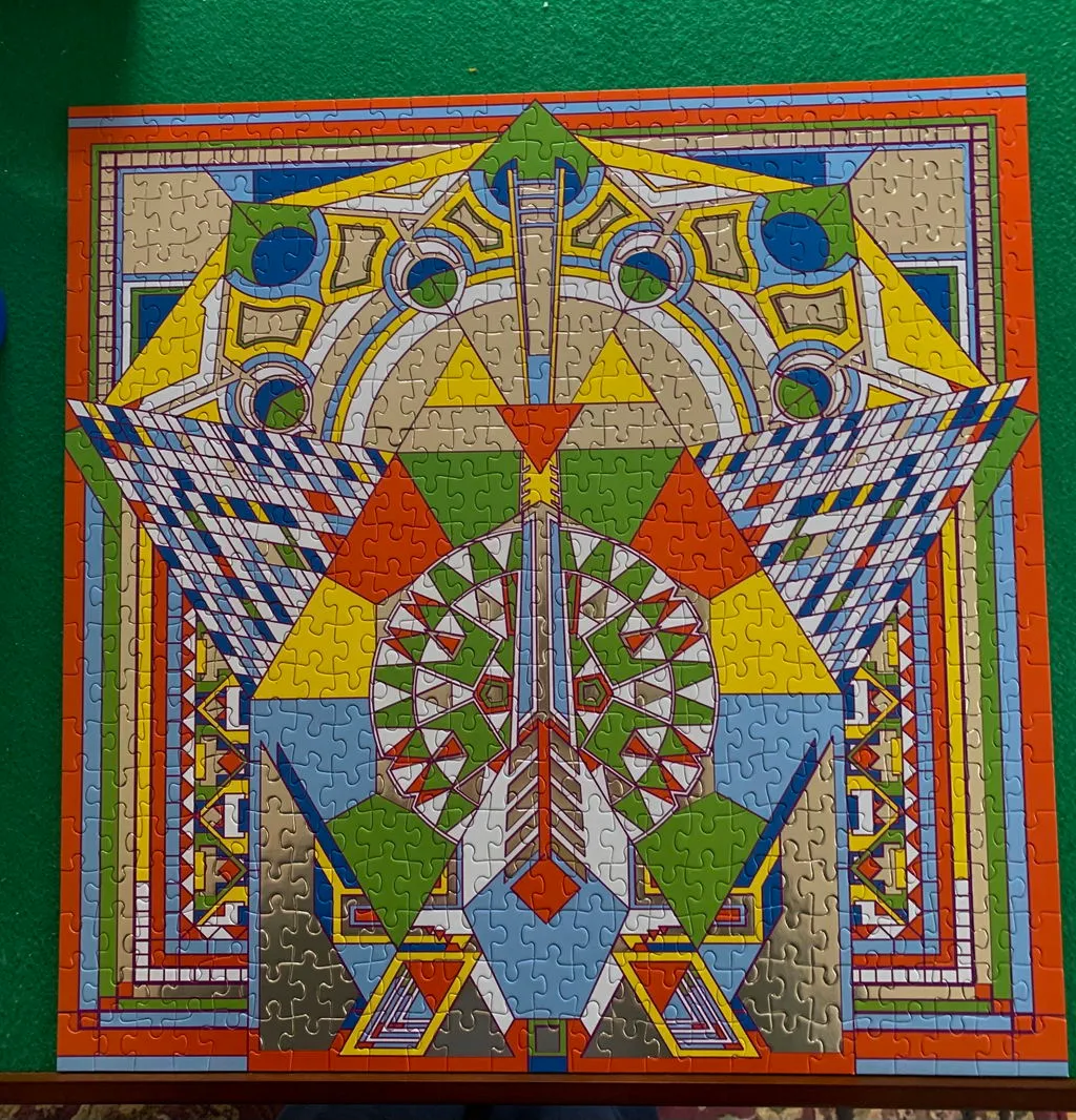 Galison Frank Lloyd Wright Peacock Rug puslespil 500 brikker folie