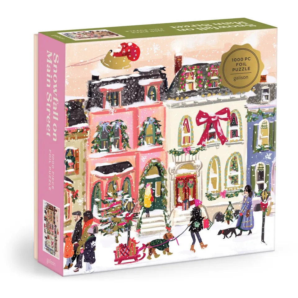 Galison Nysha Lilly Snowfall on Main Street foliepuslespil 1000