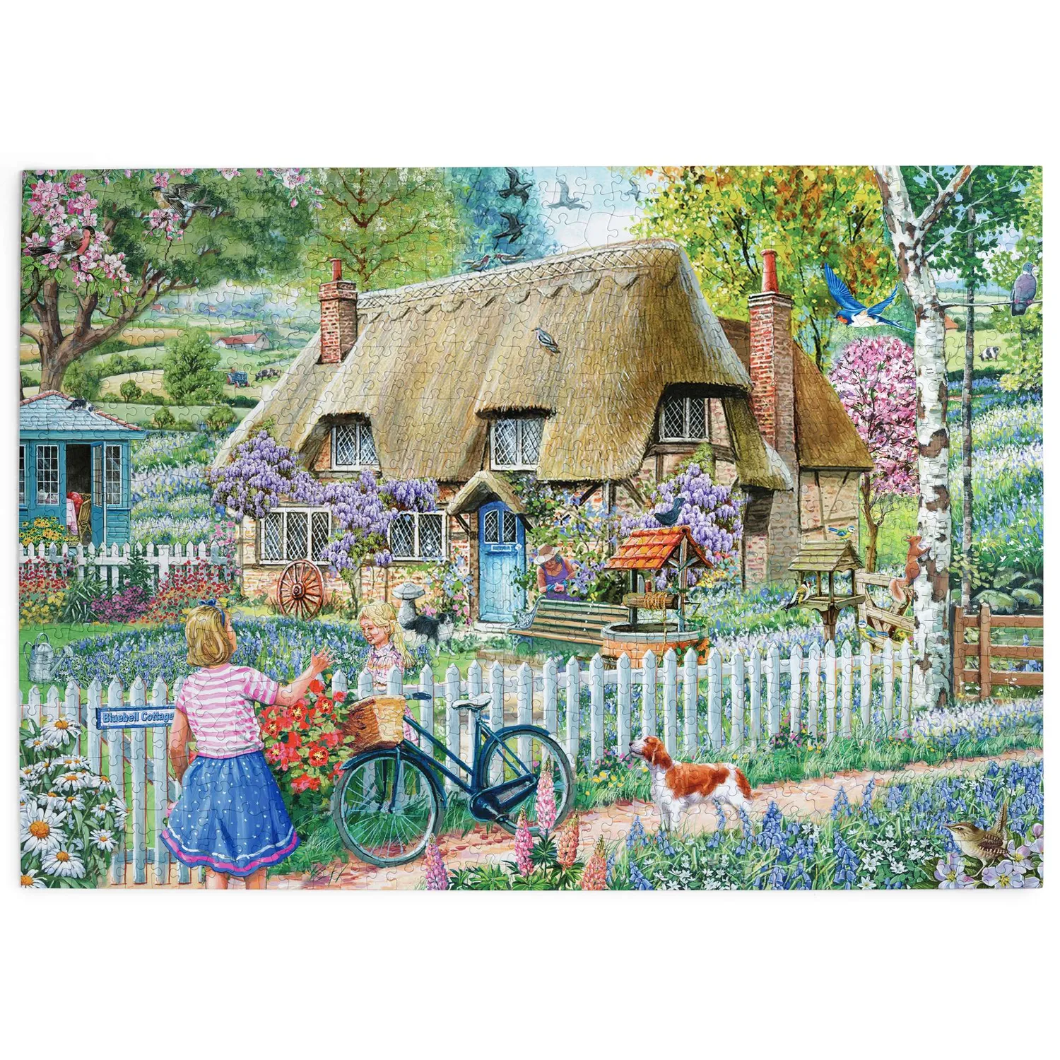 House of Puzzle Bluebell Cottage puslespil 1000 brikker landskab