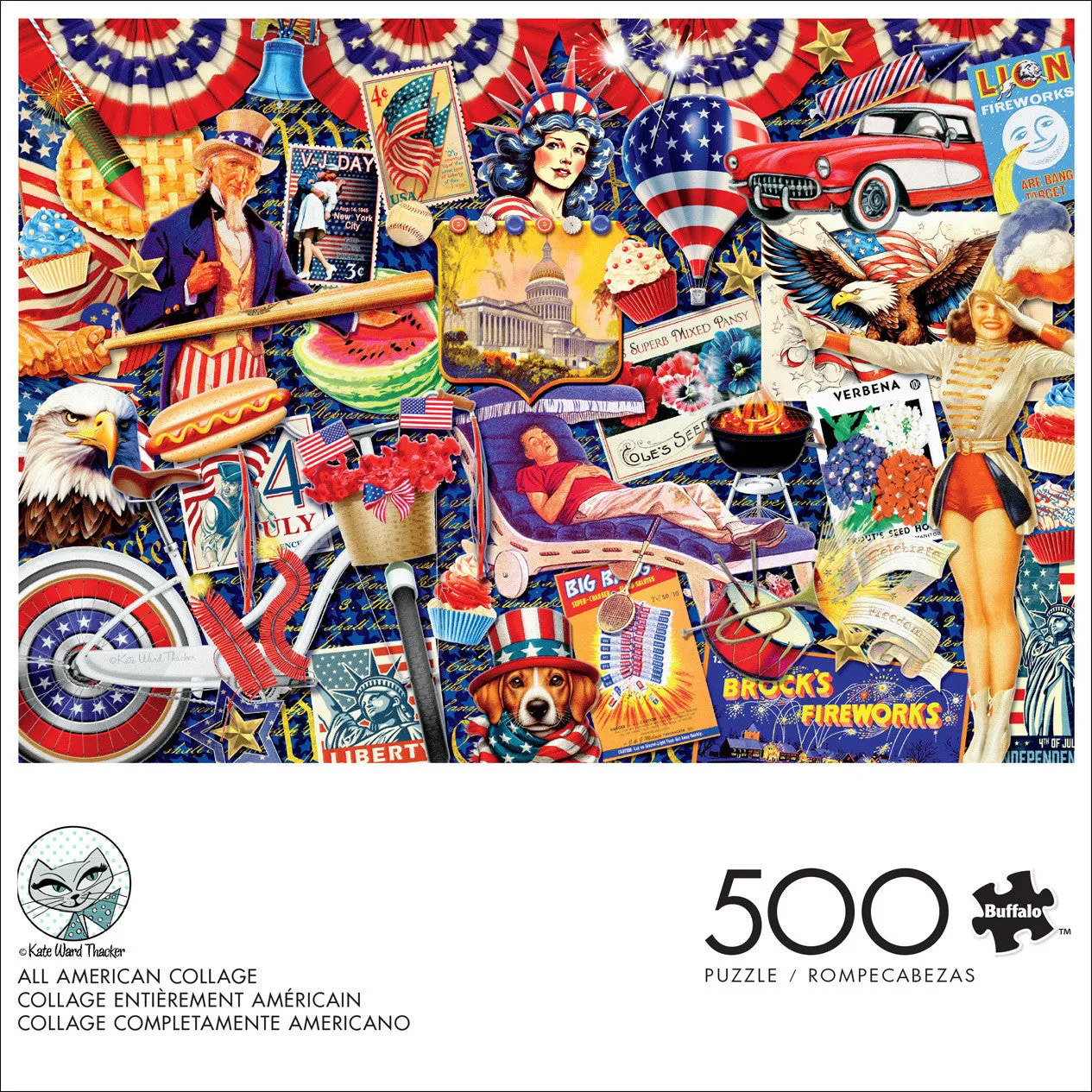 Buffalo Games Americana All American Collage puslespil 500 brikker