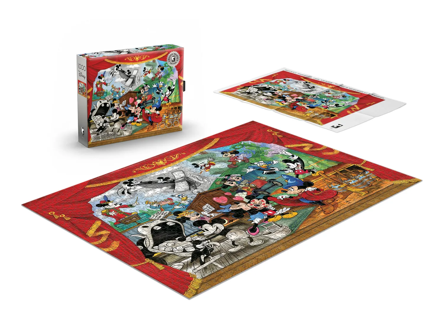 Buffalo Games Silver Select Mickey Through the Years puslespil 1000 brikker Disney