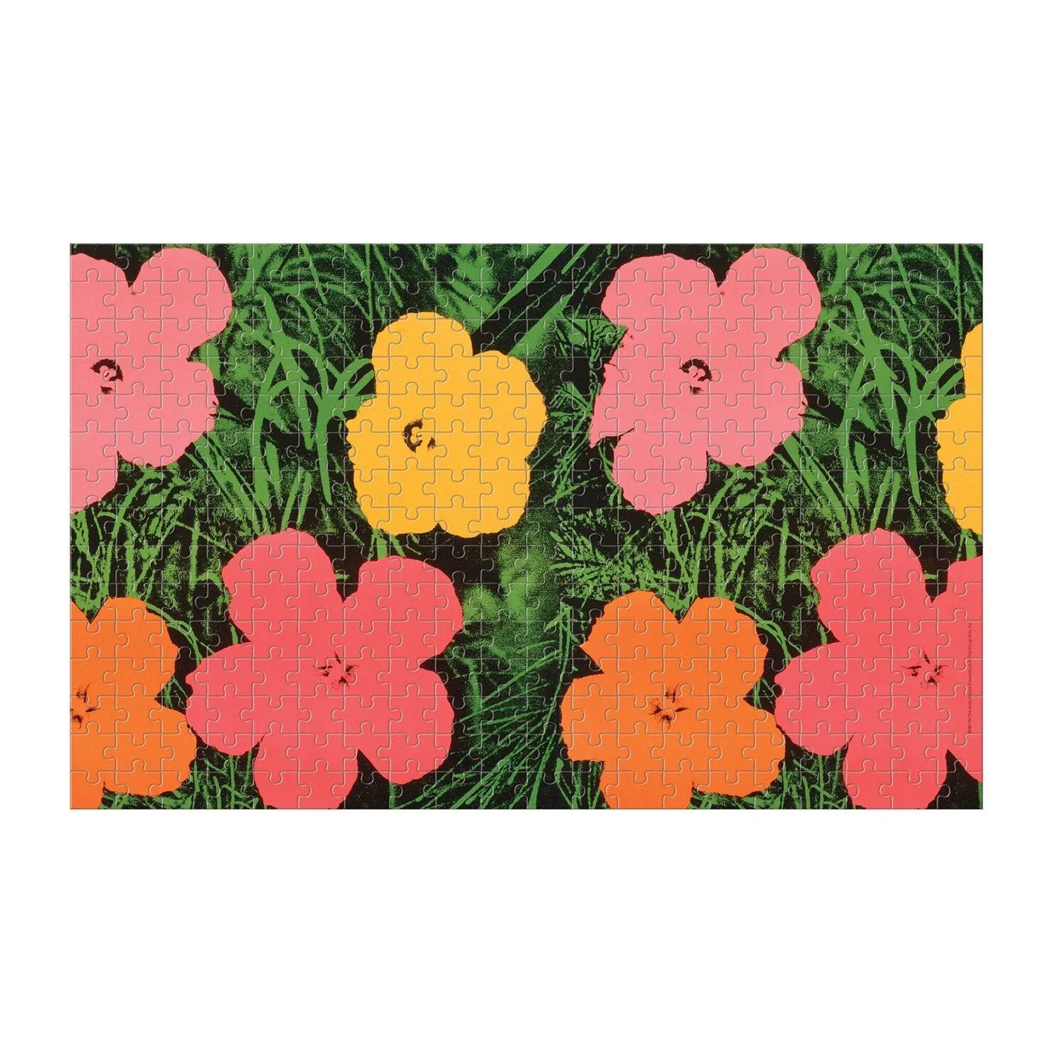 Galison Andy Warhol Flowers puslespil 300 brikker linse