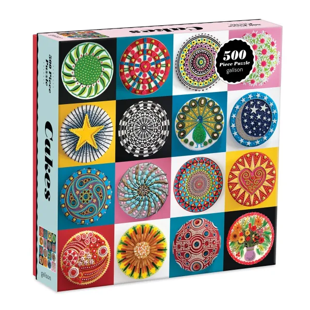 Galison Cakes puslespil 500 brikker kager guldfolie
