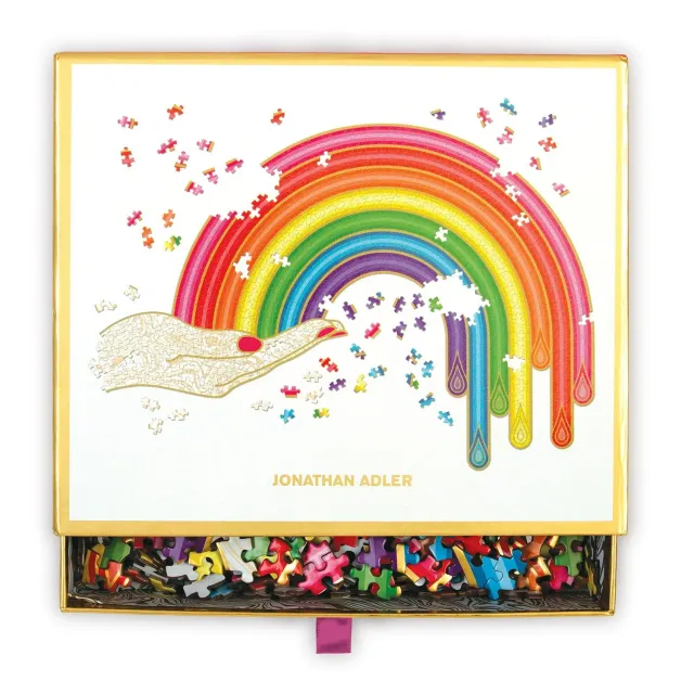 Galison Jonathan Adler Rainbow Hand puslespil 750 brikker formet