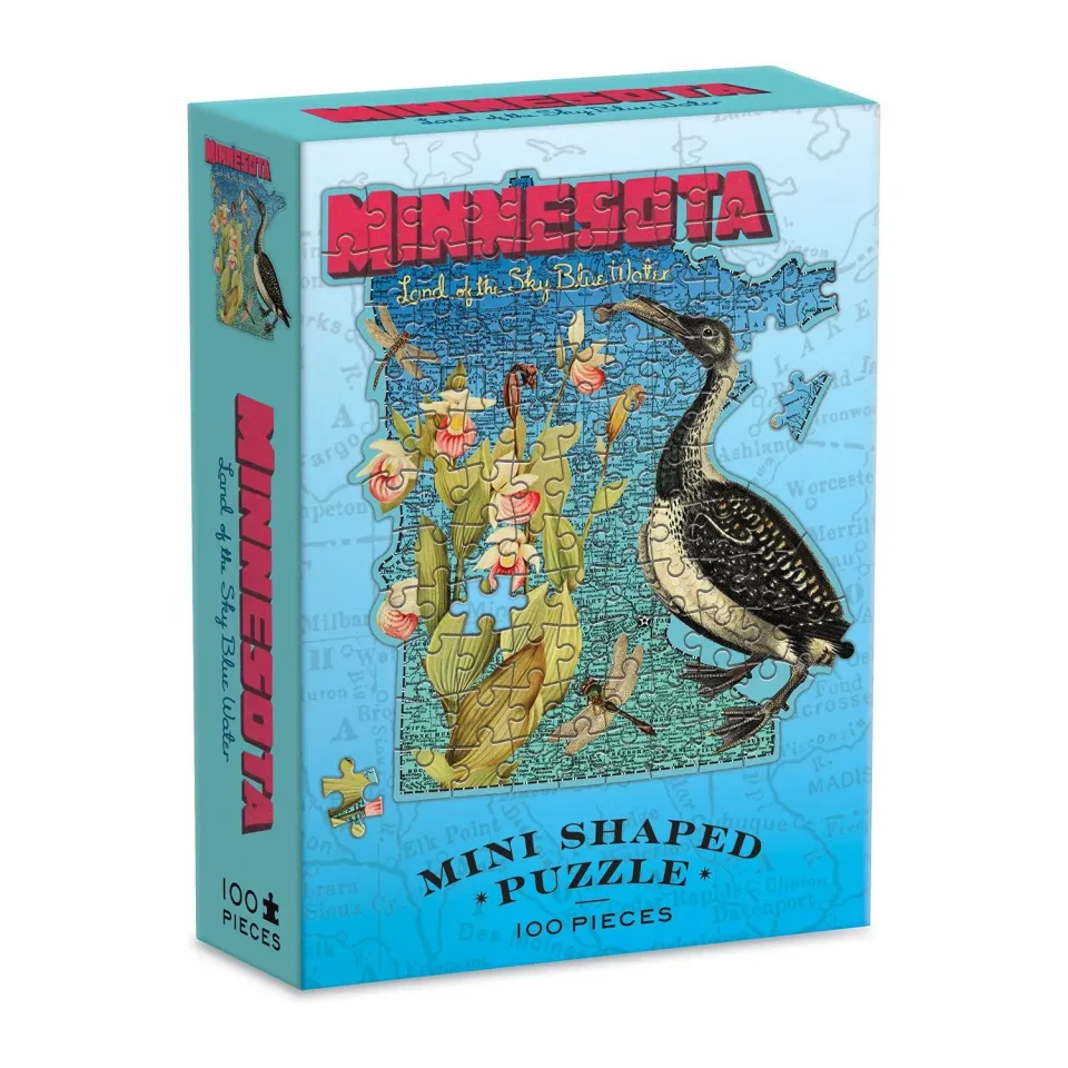 Galison Wendy Gold Minnesota mini puslespil 100 brikker formet