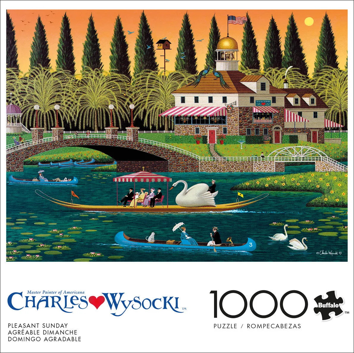 Buffalo Games Pleasant Sunday puslespil 1000 brikker flod
