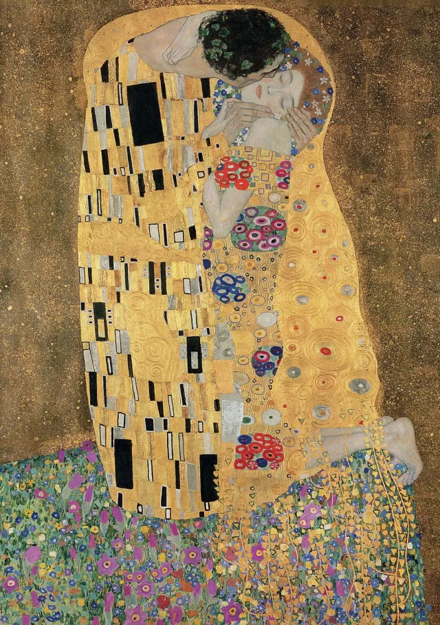 Pomegranate Gustav Klimt The Kiss kort enkelt guld