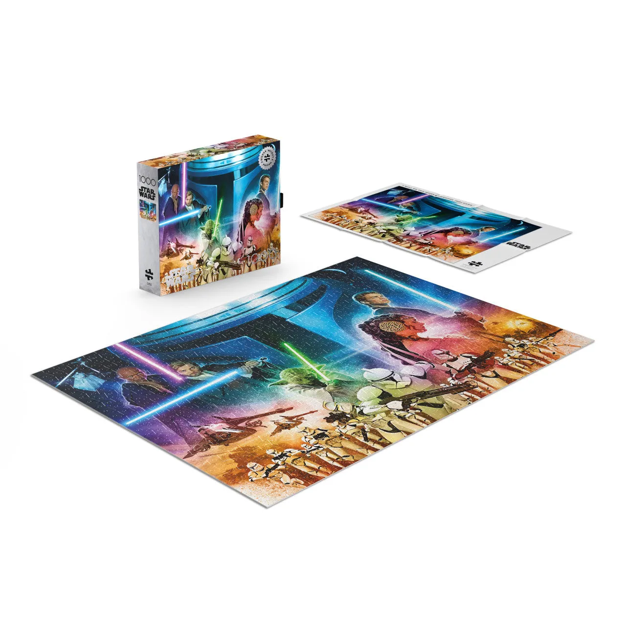 Buffalo Games Star Wars Silver Select puslespil 1000 brikker Jedi collage