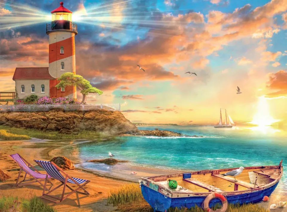 Buffalo Games Lars Stewart Serene Ocean puslespil 1000 brikker kystmotiv